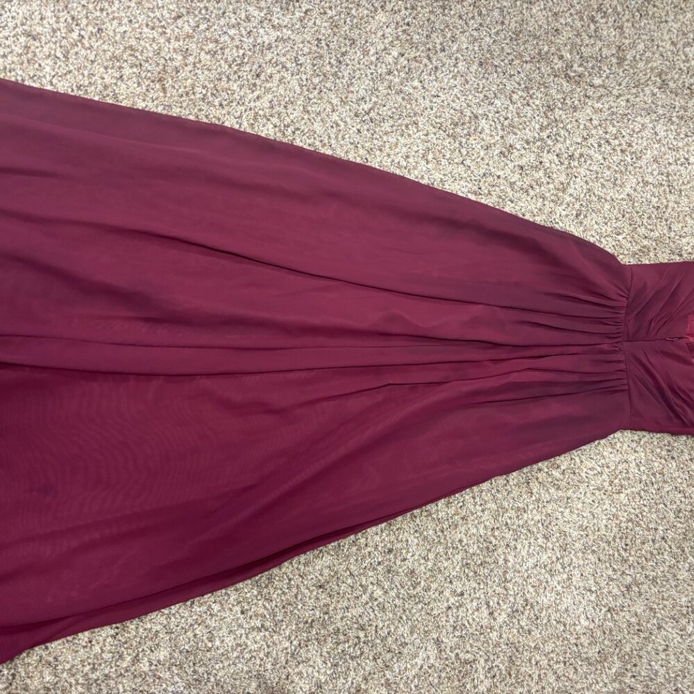 Bill Levkoff Bridesmaid Dress Wine Women's Size 4 - 1777 - Picture 4 of 8